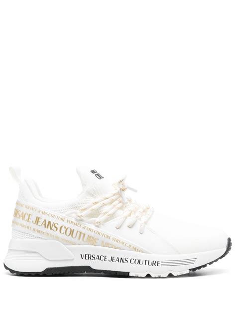 White Dynamic Sneakers by Versace Jeans Couture on Sale